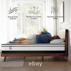 Small Double Mattress, 10.6 Inch Memory Foam Pocket Sprung Mattress, Supportive