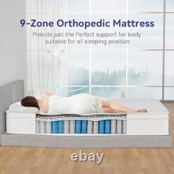 Small Double Mattress 4FT 10.2 Inch Memory Foam & Pocket Sprung 9-Zone Ortho