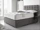 Solid Quality Grey Suede Pocket Memory Foam Divan Bed Set & Mattress Headboard