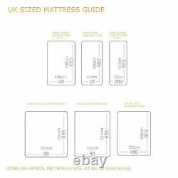 Solid Quality Grey Suede Pocket Memory Foam Divan Bed Set & Mattress Headboard