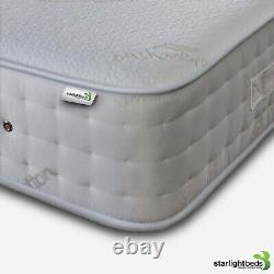Starlight Beds 9''Deep Cashmere Memory Foam Pocket Spring Mattress for All Sizes