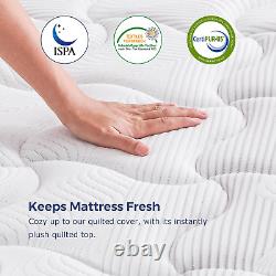 SuiLong 4FT Small Double Memory Foam Mattress, 8 Inch Pocket Spring Hybrid Bed a