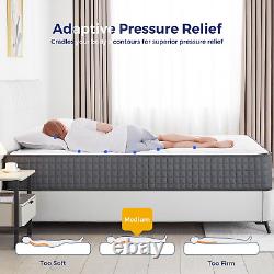 SuiLong 4FT Small Double Memory Foam Mattress, 8 Inch Pocket Spring Hybrid Bed a