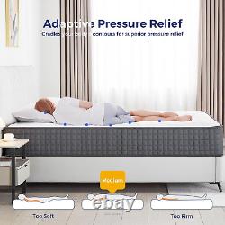 SuiLong 4FT Small Double Memory Foam Mattress, 8 Inch Pocket Spring Hybrid Bed a