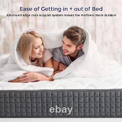 SuiLong 4FT Small Double Memory Foam Mattress, 8 Inch Pocket Spring Hybrid Bed a
