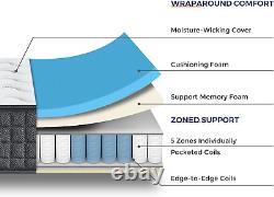 SuiLong 4FT Small Double Memory Foam Mattress, 8 Inch Pocket Spring Hybrid Bed a