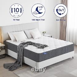 SuiLong 4FT Small Double Memory Foam Mattress, 8 Inch Pocket Spring Hybrid Bed a