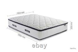 Super King Mattress Memory Foam Sleep Soul Bliss 6FT Size 180cm Pocket Sprung