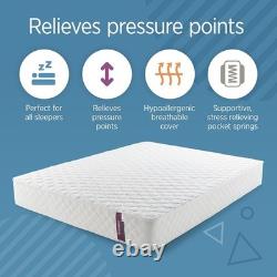 Superior Comfort Sleep Single Hybrid Mattress with Memory Foam & Pocket Coils