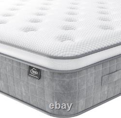 TeQsli 10 Inch 7-Zone Orthopaedic King Mattress, 5FT Gel Memory Foam & Pocket Sp