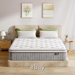 TeQsli 10 Inch 7-Zone Orthopaedic King Mattress, 5FT Gel Memory Foam & Pocket Sp