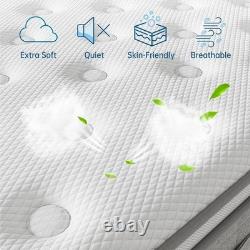 TeQsli 10 Inch 7-Zone Orthopaedic King Mattress, 5FT Gel Memory Foam & Pocket Sp