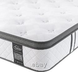 TeQsli 4FT6 Double Mattress 10 Inch Gel Memory Foam Pocket Spring Hybrid Mattres