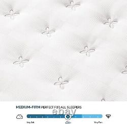 TeQsli 4FT6 Double Mattress 10 Inch Gel Memory Foam Pocket Spring Hybrid Mattres