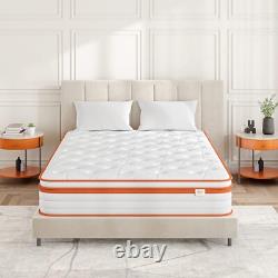 TeQsli 5FT King Mattress, 10.6 Inch Gel Memory Foam Pocket Sprung Hybrid King-UK