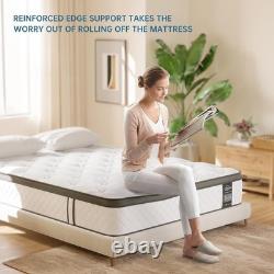 TeQsli 5FT King Mattress 10 Inch Gel Memory Foam Pocket Spring Hybrid Mattress