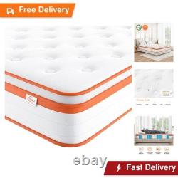 TeQsli 5ft King Mattress 10 Inch Memory Foam Pocket Spring Hybrid