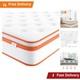 Teqsli 5ft King Mattress 10 Inch Memory Foam Pocket Spring Hybrid