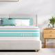 Teqsli Double Mattress, 4ft6 7-zone Gel Memory Foam Mattress, 10 Inch Pocket For