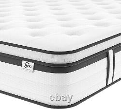TeQsli Single Double Mattress 7-Zone 10.6 Gel Memory Foam Pocket Orthopedic