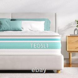 TeQsli Single Hybrid Mattres 3FT 7Zone Gel Memory Foam Pocket Sprung Medium Firm