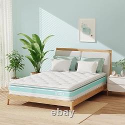 TeQsli Single Hybrid Mattres 3FT 7Zone Gel Memory Foam Pocket Sprung Medium Firm