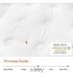 TeQsli Single Mattress 3FT, 10 Inch Gel Memory Foam 7 Zone Orthopedic9019025cm