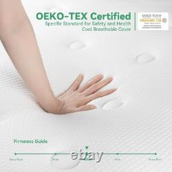 TeQsli Single Mattress 3FT, 10 Inch Gel Memory Foam and Pocket Sprung Hybrid