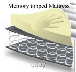 Tencel 1000 Pocket Sprung Memory Foam Mattress Divan Bed + 2 Drawers, 4FT6 DBL