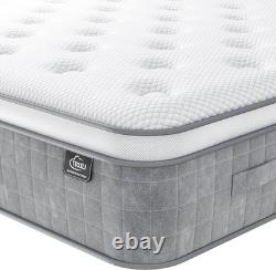 Teqsli 10 Inch 7-Zone Orthopaedic Double Mattress, 4FT6 Gel Memory Foam & Pocket