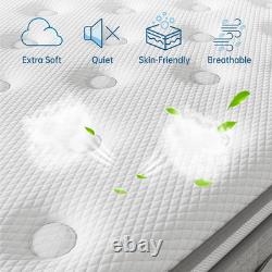 Teqsli 10 Inch 7-Zone Orthopaedic Double Mattress, 4FT6 Gel Memory Foam & Pocket