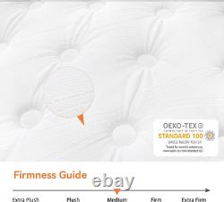 Teqsli 3FT Hybrid Single Mattress 27cm Gel Memory Foam Pocket Sprung Orthopedic