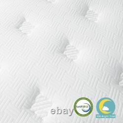 Teqsli 4FT6 Double Mattress, 10-Inch 7-Zone Gel Memory Foam Pocket Foam