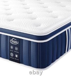 Teqsli 4FT6 Double Mattress, 27cm 9- Zone Gel Memory Foam Pocket Foam