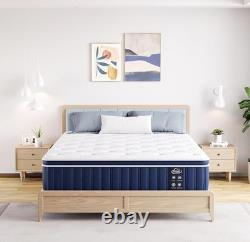 Teqsli 4FT6 Double Mattress, 27cm 9- Zone Gel Memory Foam Pocket Foam