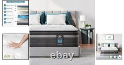 Teqsli Double Mattress 135x190x27cm Memory Foam Pocket Spring Hybrid Medium Firm