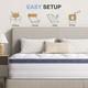 Twirest 20-25cm Hight Memory Foam Pocket Sprung Mattress Medium Firm Mattress