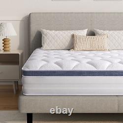 Twirest 20-25cm Hight Memory Foam Pocket Sprung Mattress Medium Firm Mattress