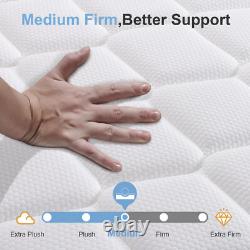 Twirest 20-25cm Hight Memory Foam Pocket Sprung Mattress Medium Firm Mattress