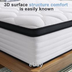Twirest 25CM Height-Double Mattresses Pocket Sprung Memory Foam Boxed Mattress