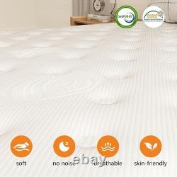 UNNMIIY 3FT Single Mattress 10 Memory Foam Hybrid Pocket Sprung Medium Firm