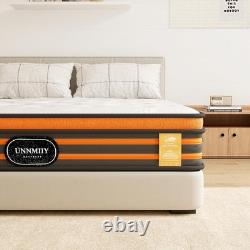 UNNMIIY 3FT Single Mattress 10 Memory Foam Hybrid Pocket Sprung Medium Firm