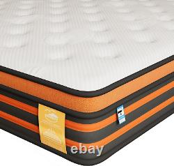 UNNMIIY 4FT Small Double Mattress, 10 Inch Gel Memory Foam Pocket Sprung Mattress