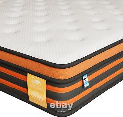 UNNMIIY 4FT Small Double Mattress, 10 Inch Gel Memory Foam Pocket Sprung Mattress