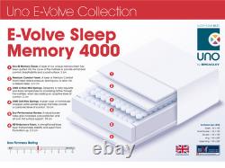 UNO Ultra Sleep Memory Foam 4000 Pocket Hybrid Mattress Medium Firm 27cm