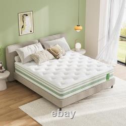 Uliyati Double Mattresses 4FT6 10 Inch Gel Memory Foam Pocket Sprung Hybrid
