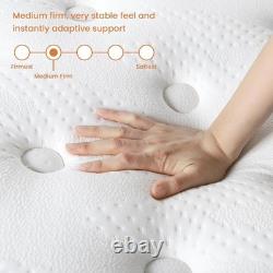 Uliyati Single Mattress 3FT, 10 Inch Gel Memory Foam Pocket Sprung Hybrid