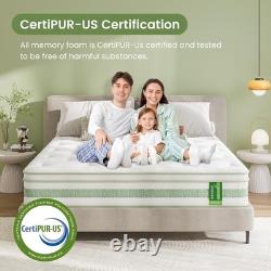 Uliyati Single Mattress 3FT 10 Inch Gel Memory Foam Pocket Sprung Medium Firm