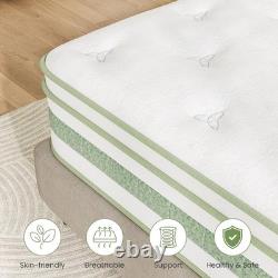 Uliyati Single Mattress 3FT 10 Inch Gel Memory Foam Pocket Sprung Medium Firm