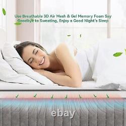 Umi Single Mattress 3FT 10 Inch Gel Memory Foam Pocket Sprung Hybrid 90x190x25